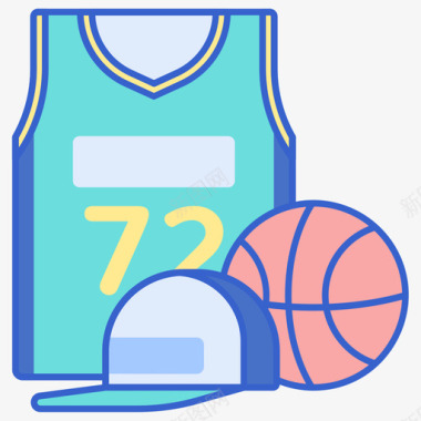 商品篮球59线性颜色图标