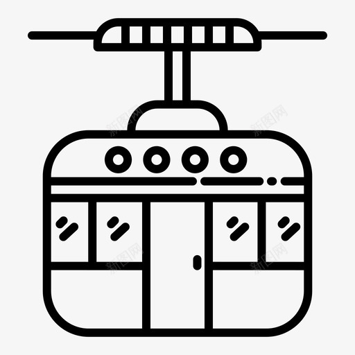 缆车游乐园81轮廓svg_新图网 https://ixintu.com 缆车 游乐园 轮廓