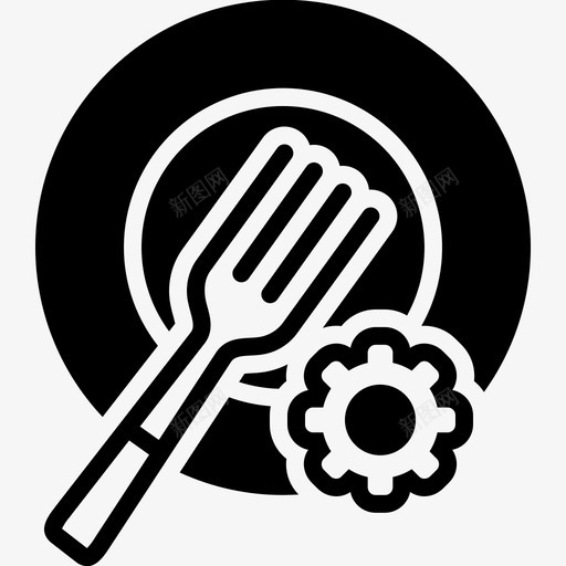 盘设置餐饮餐具svg_新图网 https://ixintu.com 设置 餐饮 餐具 叉子 餐厅
