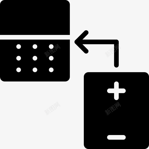 计算器用电池电锂svg_新图网 https://ixintu.com 电池 计算器 用电 固体