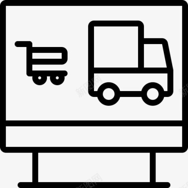 送货网上购物电子商务市场图标