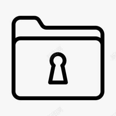 文件夹键孔锁专用图标