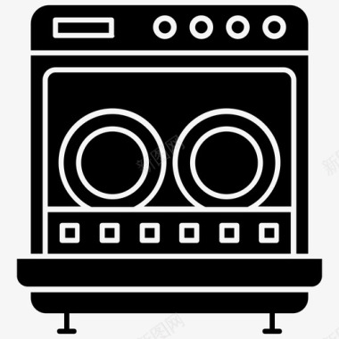 洗碗机家用电器厨房用具图标