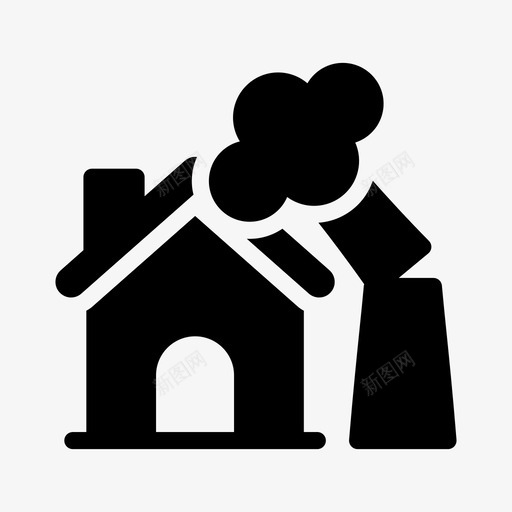 房屋破损树保险安全svg_新图网 https://ixintu.com 房屋 破损 保险 安全 家庭 标志
