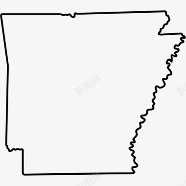 阿肯色州美国地图图标