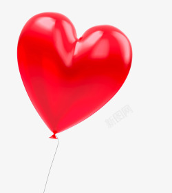 红色爱心气球红色气球告白气球透明素材