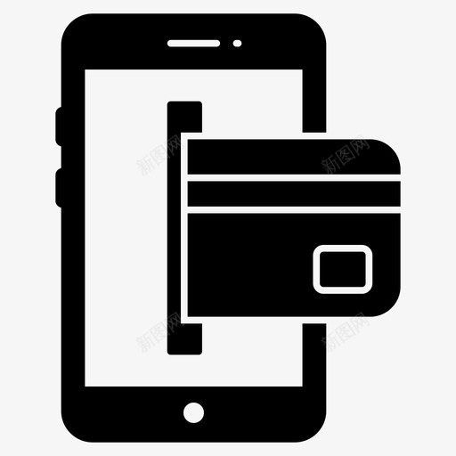 移动卡支付卡支付数字支付svg_新图网 https://ixintu.com 支付 移动 数字 电子商务 在线支付 安全 购物 商业 字形 图标
