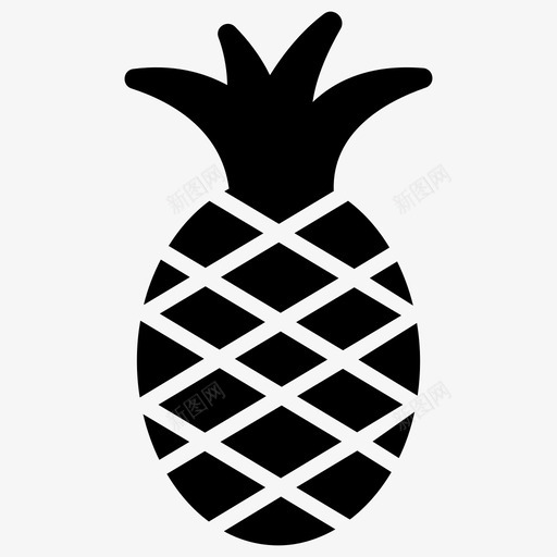 菠萝有机食品热带水果svg_新图网 https://ixintu.com 菠萝 食品 有机 热带水果 一套 饮料 固体 载体 图标