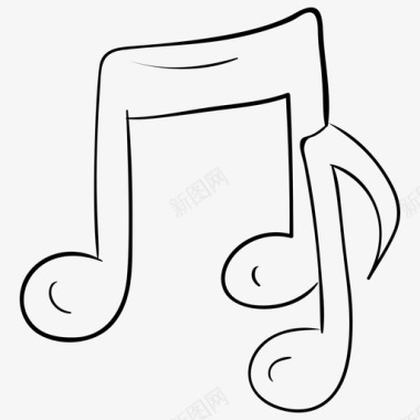 音乐笔记音乐符号歌曲概念图标