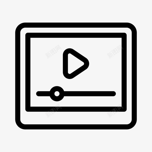 视频播放器广告营销svg_新图网 https://ixintu.com 视频 播放器 广告 营销 项目管理 线条 符号
