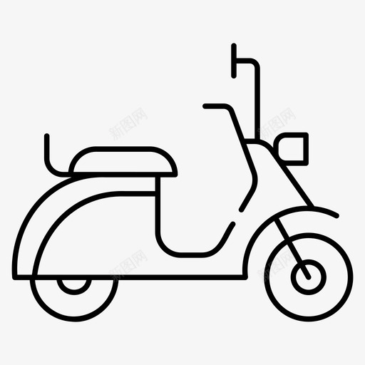 滑板车自行车个人自行车svg_新图网 https://ixintu.com 滑板车 自行车 运输 个人 运动 矢量 线图 图标