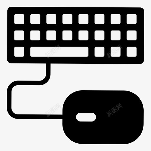 电脑键盘电脑硬体电脑小键盘svg_新图网 https://ixintu.com 电脑 键盘 硬体 小键盘 输入 装置 有线 向量 图示