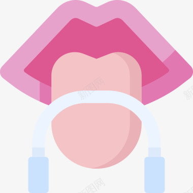 舌头清洁剂卫生和消毒11扁平图标