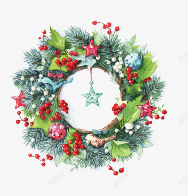 圣诞节植物边框png免抠素材_新图网 https://ixintu.com 不一样 创意 圣诞节 五角星 绿叶 漂浮 边框 鲜花挂饰 红果