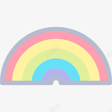 彩虹自然136线性颜色图标