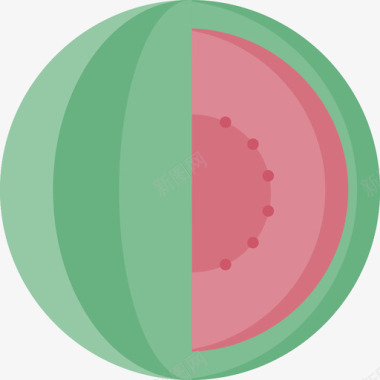 西瓜健康食品52扁平图标