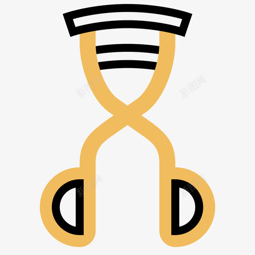 睫毛卷发器化妆品18黄色阴影svg_新图网 https://ixintu.com 睫毛 卷发器 化妆品 黄色 阴影