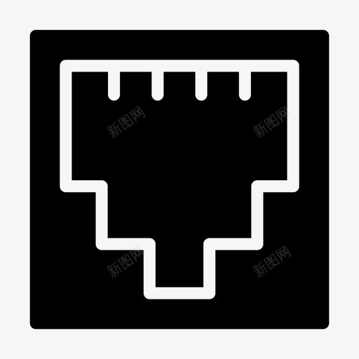 rj45端口连接internetsvg_新图网 https://ixintu.com rj45 端口 网络 连接 internet 络线 标志 标志符 符号