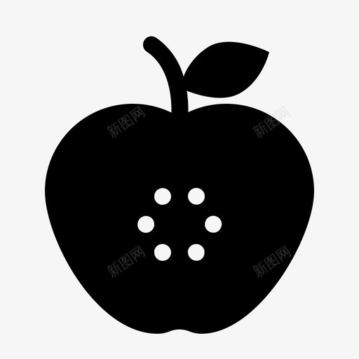 苹果片新鲜水果svg_新图网 https://ixintu.com 苹果 水果 新鲜 健康 有机 字形