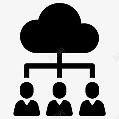 云服务云计算数据托管图标