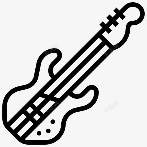 低音吉他摇滚乐40线性svg_新图网 https://ixintu.com 低音 吉他 摇滚乐 线性