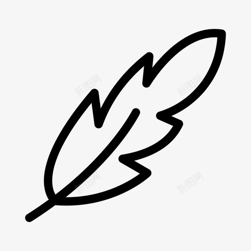 羽毛笔艺术设计svg_新图网 https://ixintu.com 羽毛 毛笔 艺术 设计 绘图 开发 一个 字形