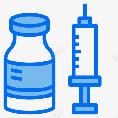 疫苗医疗保健29蓝色图标
