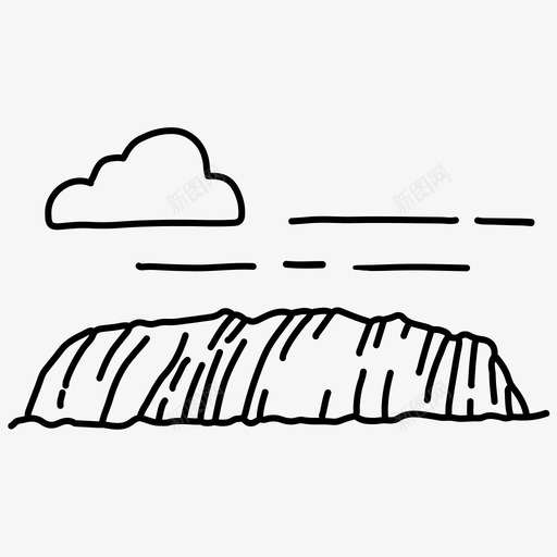 乌鲁鲁澳大利亚手绘svg_新图网 https://ixintu.com 乌鲁 鲁鲁 澳大利亚 手绘 山脉 岩石 世界 地标 科纳