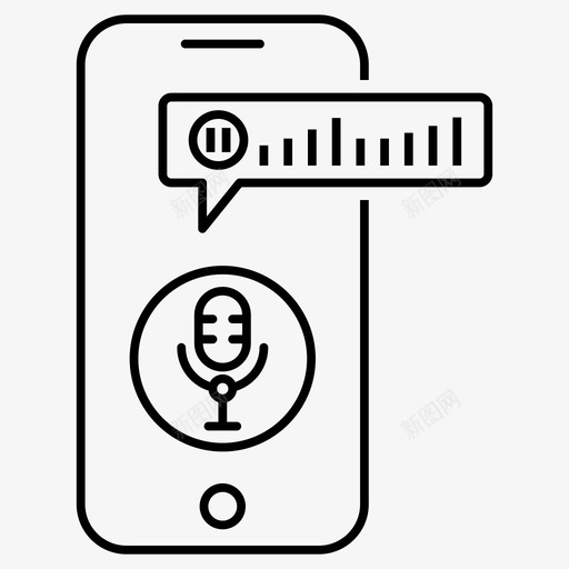 语音留言录音机语音备忘svg_新图网 https://ixintu.com 语音 录音机 留言 备忘 网络 通讯 线路 图标