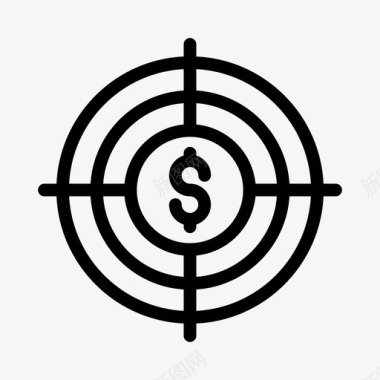 目标美元财务目标图标