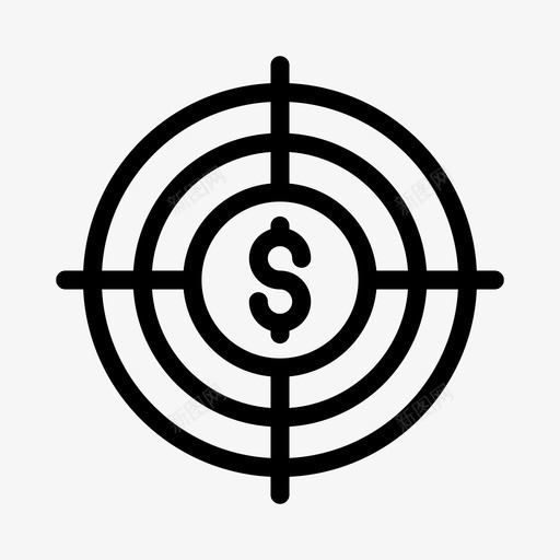 目标美元财务目标svg_新图网 https://ixintu.com 目标 美元 财务 货币 银行 金融 字形
