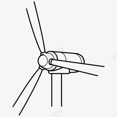 风能电力可再生能源图标
