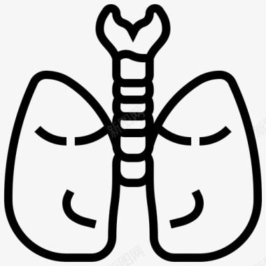 肺呼吸氧气图标