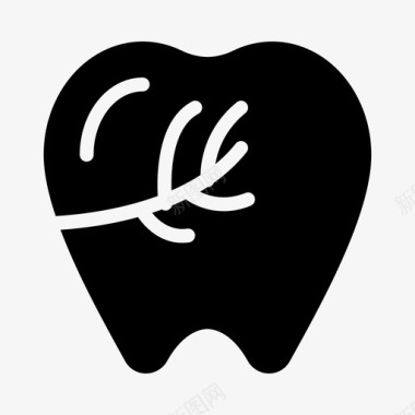 牙痛损伤牙齿图标