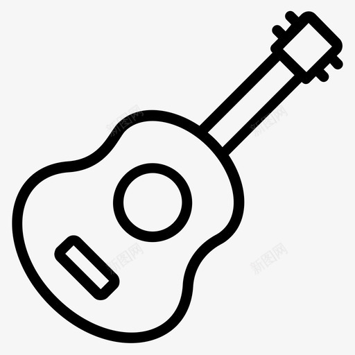 吉他原声吉他电吉他svg_新图网 https://ixintu.com 吉他 原声 声音 乐器 音乐 多媒体 线图 图标