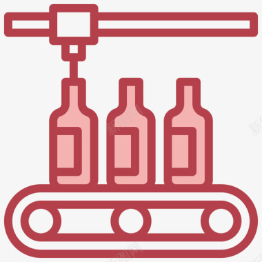 输送装置酿酒厂4红色图标
