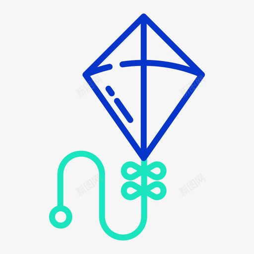 风筝玩具53轮廓颜色svg_新图网 https://ixintu.com 风筝 玩具 轮廓 颜色