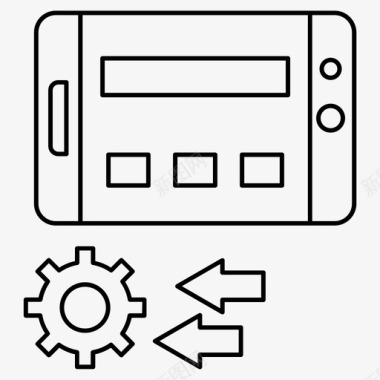 智能手机齿轮设置图标