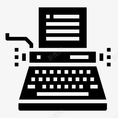 打字机复古装置1填充图标