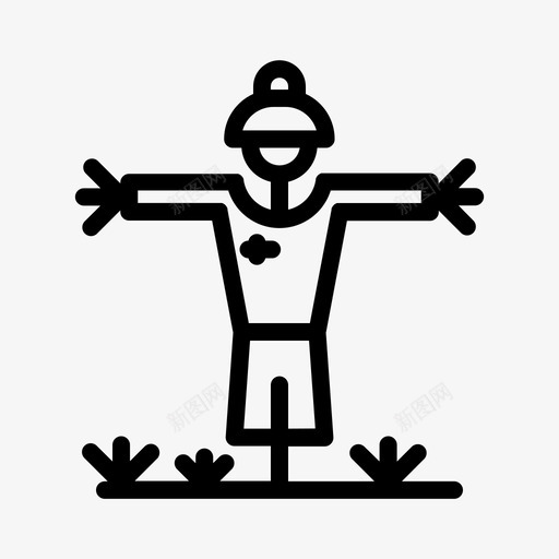 农业农场稻草人svg_新图网 https://ixintu.com 农业 农场 稻草人 图标 大纲