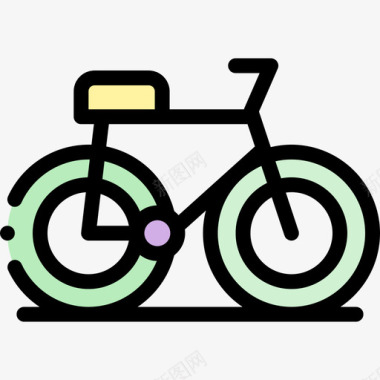 Bycicle运动训练4线条颜色图标