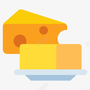 奶酪美食家1扁平图标