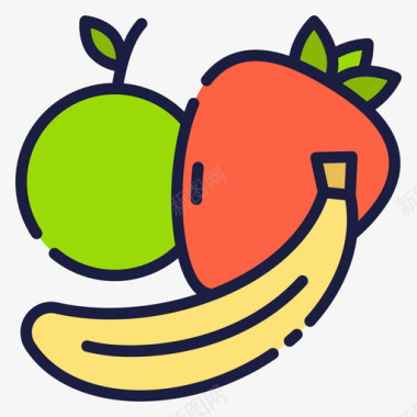 水果超市96线性颜色图标