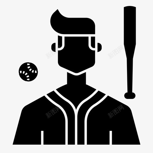 棒球阿凡达体育svg_新图网 https://ixintu.com 体育 棒球 阿凡 棍棒 头像