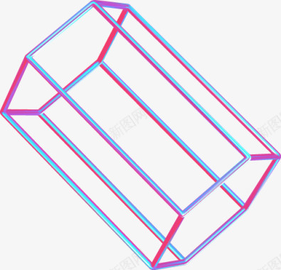 不规则3D立体图形图免扣几何抽象概念不规则图形Ab图标