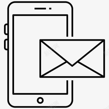 手机短信信件电子邮件图标