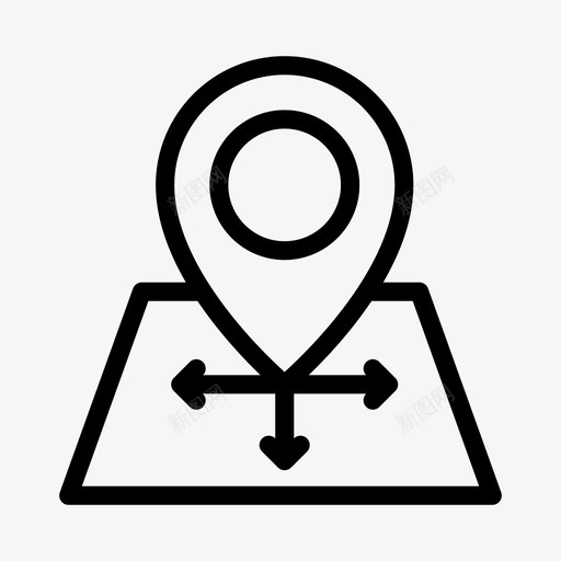 位置导航定位导航gpssvg_新图网 https://ixintu.com 导航 地图 位置 定位 gps 图钉 航线 符号