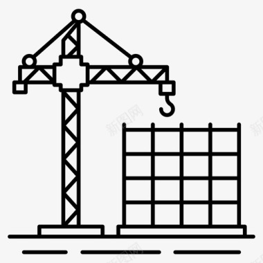 建筑施工施工区域施工现场图标