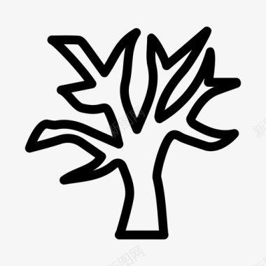 恐怖树万圣节恐怖图标