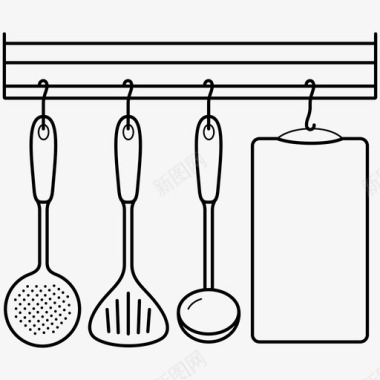 采购产品现代厨房货架现代厨房货架厨房配件图标